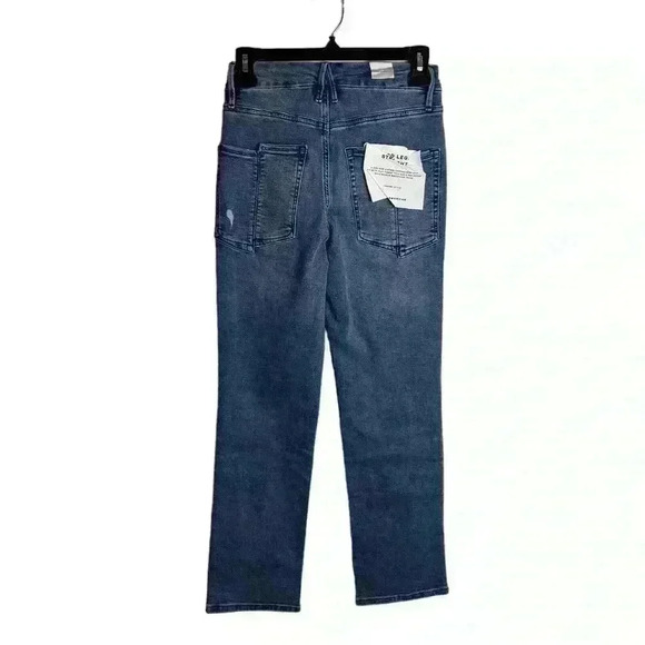 GOOD American Good Legs Straight With Split Back Pockets in Indigo127  Size 2/26 - Picture 6 of 9
